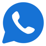 whatsapp messenger tips bleu android application logo